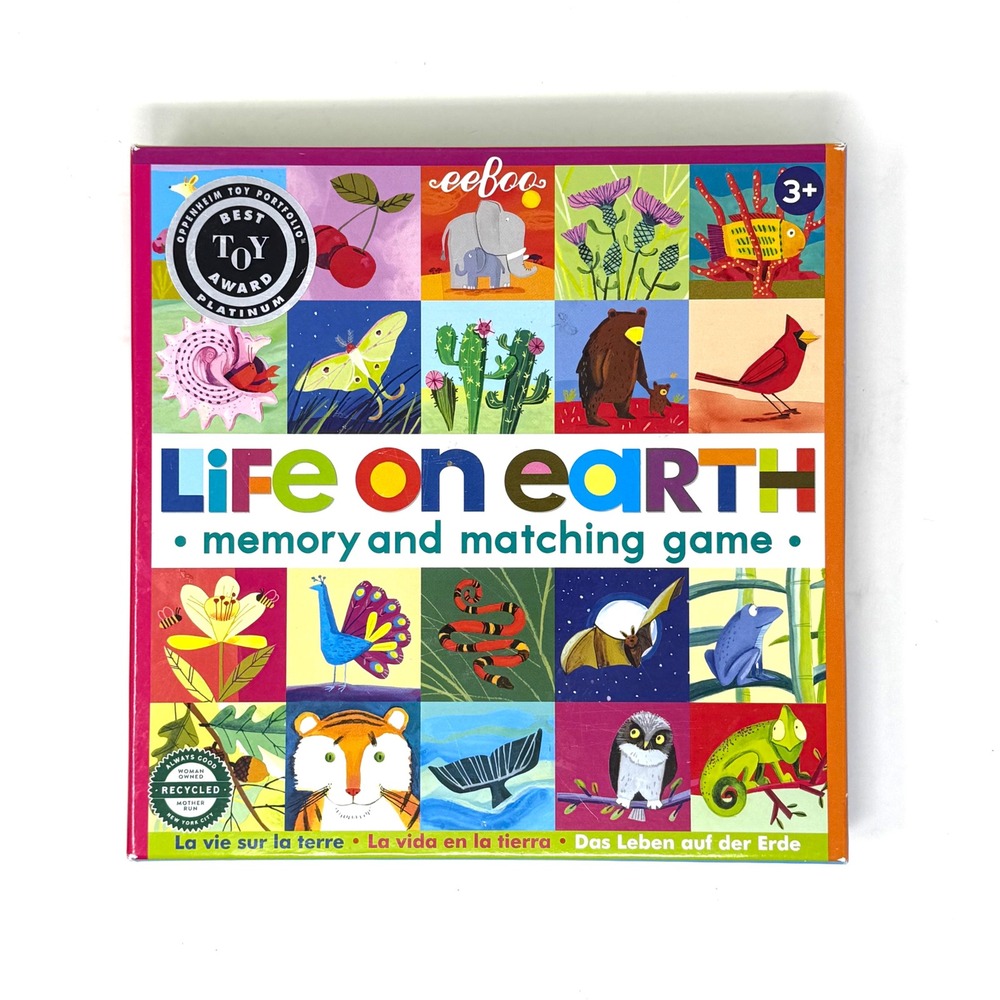 eeBoo Life on Earth Memory and Matching Game Nature Animals 24 Pairs Ages 3+